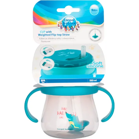 Кружка Canpol babies со складн силик трубоч 250мл