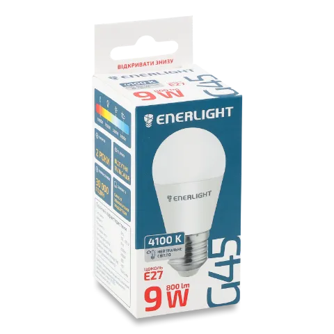 Лампа світлодіодна Enerlight G45 9Вт 4100K E27