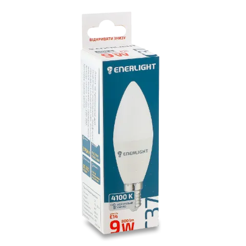 Лампа светодиодная Enerlight C37 9Вт 4100K E14