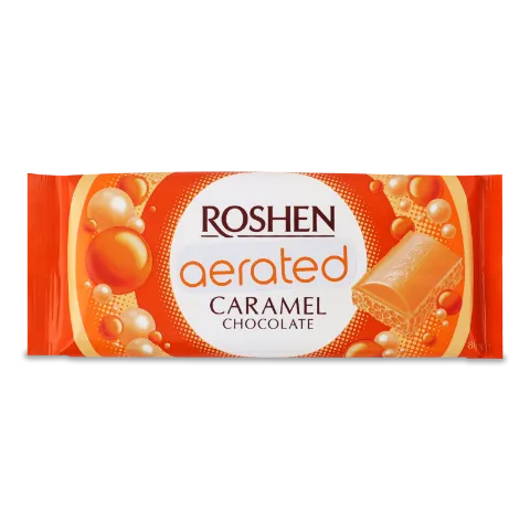 Шоколад Roshen білий карамельний пористий