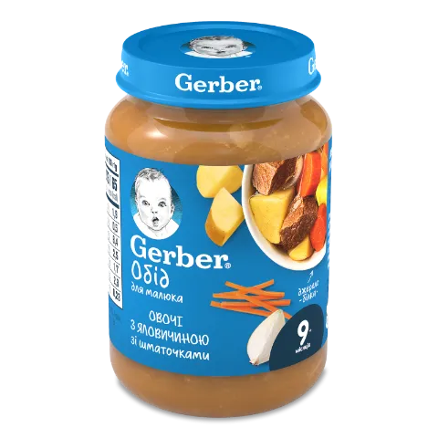 Пюре Gerber яловичина по-домашньому з морквою