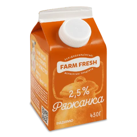 Ряжанка Farm Fresh 2,5% пюр-пак