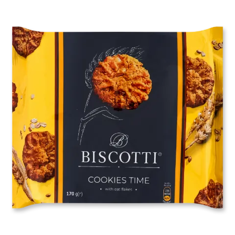 Печиво Biscotti «Кукіс-тайм» з вівсяними пластівцями