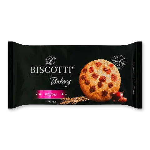 Печиво Biscotti «Бейкері» з родзинками