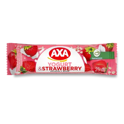 Батончик AXA вкус йогурта с клубникой