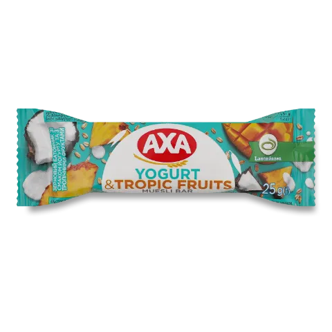 Батончик AXA вкус йогурта с тропическими фруктами