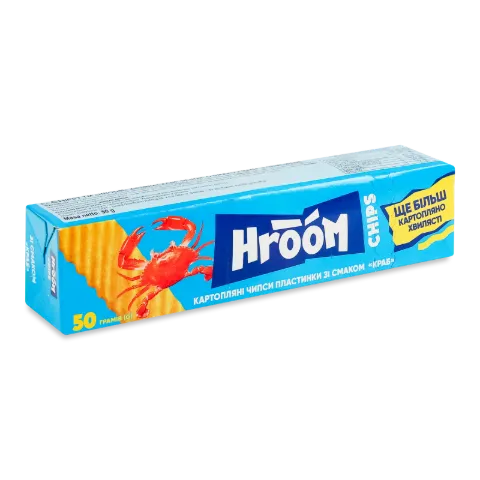 Чіпси Hroom! картопляні зі смаком крабу
