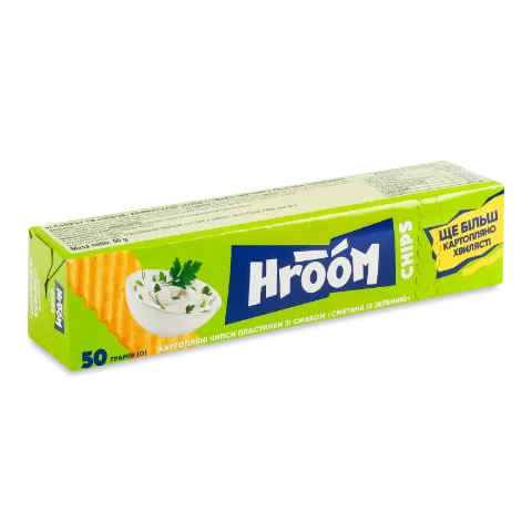 Чіпси Hroom! картопляні зі смаком сметани