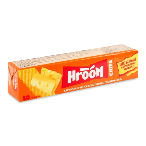 Чіпси Hroom! картопляні зі смаком сиру