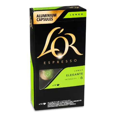 Кава мелена L'OR Lungo Elegante смажена в капсулах