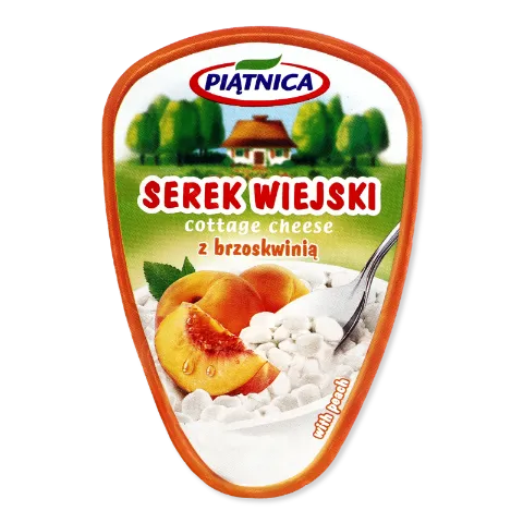 Творог Piatnica с персиковым джемом 4%