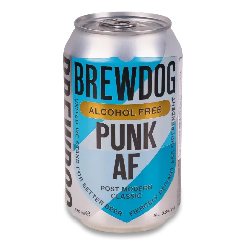 Пиво BrewDog Punk AF светлое безалкогольное ж/б