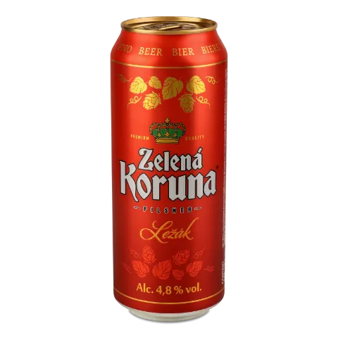 Пиво Zelena Koruna Lezak светлое ж/б