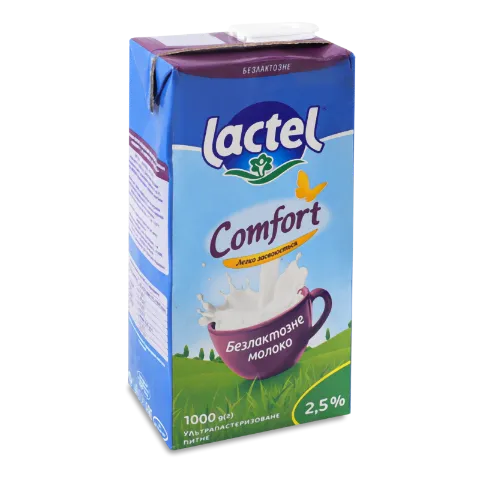 Молоко ультрапаст Lactel пит безлактозн 2,5% т/б