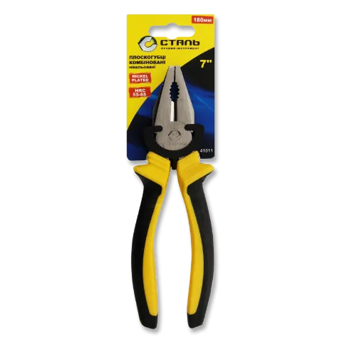 Плоскогубцы Сталь никелиров двухкомпонент рук180мм