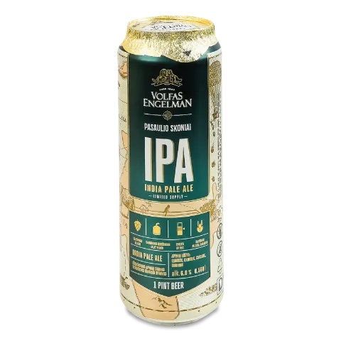 Пиво Volfas Engelman IPA янтарное ж/б
