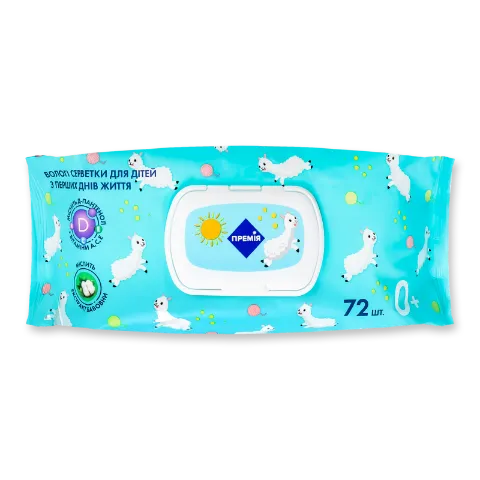 Салфетки влажные Премія с ромашкой детские