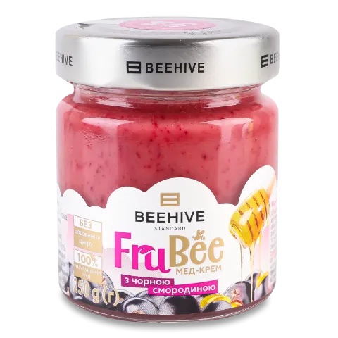 Мед-крем Beehive FruBee з чорною смородиною