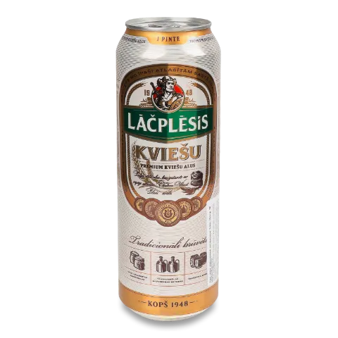 Пиво Lacplesis Kviesu светлое фильтрованное ж/б