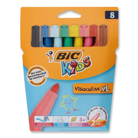 Фломастеры BIC Visacolor XL Kids 8цв