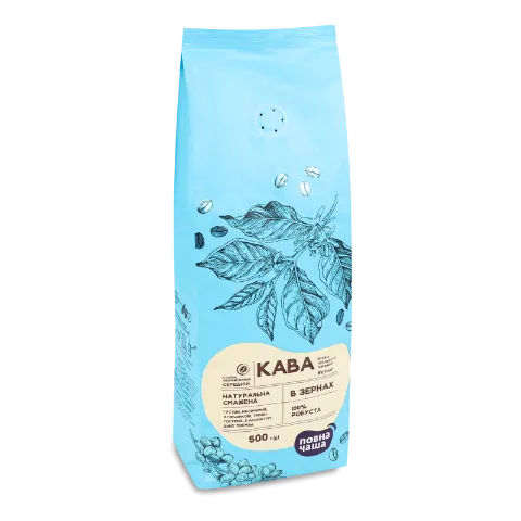 Кофе зерно Повна Чаша натуральный жареный