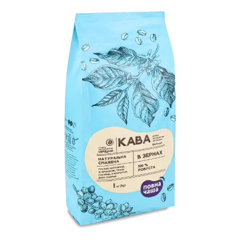 Кофе зерно Повна Чаша натуральный жареный