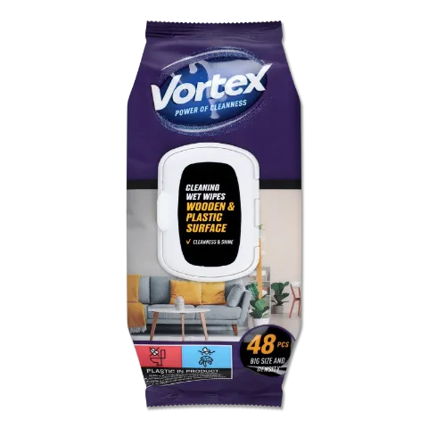 Салфетки влаж Vortex д/поверхностей дерева/пластик