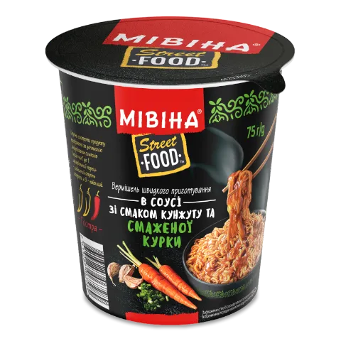 Вермішель «Мівіна» Street Food зі смаком кунжуту та смаженої курки гостра