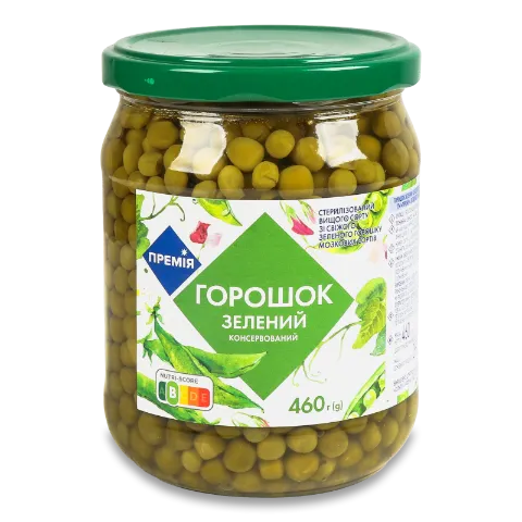 Горошек зеленый Премія консервированный