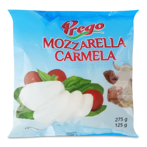 Сир Prego «Моцарелла Кармела» в розсолі 45%
