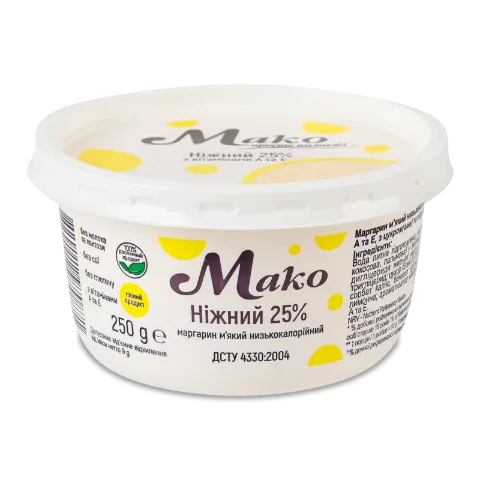 Маргарин Mako «Ніжний» м'який 25%