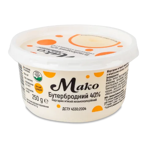 Маргарин Mako «Бутербродний» м'який 40%