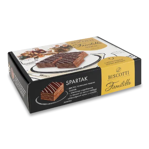 Тістечко Biscotti Familitto Spartak бісквітне