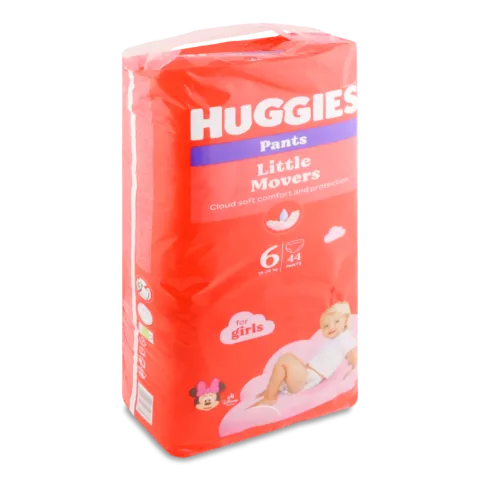 Подгузники-трусики для девочки Huggies 6 15-25кг