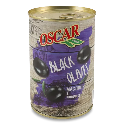 Маслины Oscar с косточкой ж/б 400г
