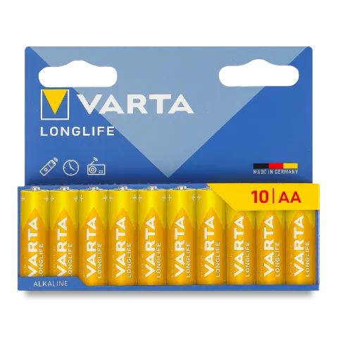 Батарейки Varta Longlife Alkaline AA BLI10