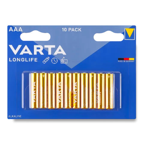 Батарейки Varta Longlife Alkaline AAA BLI10