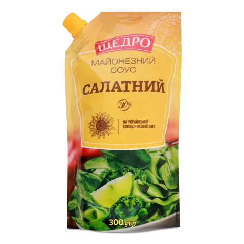 Соус «Щедро» «Салатный» майонезный 30% д/п 300г
