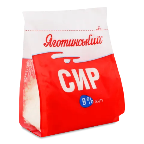 Сир кисломолочний «Яготинський» 9%