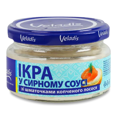 Ікра оселедця Veladis в сирному соусі з копченим лососем