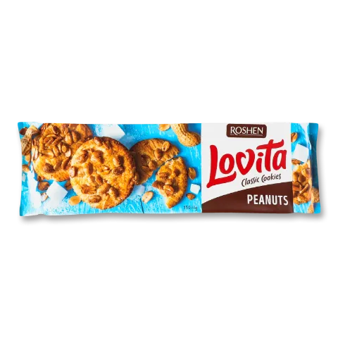 Печиво Roshen Lovita Classic Cookies арахіс