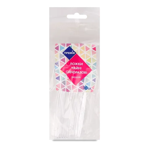 Ложки чайные Премія пластиковые прозрачные