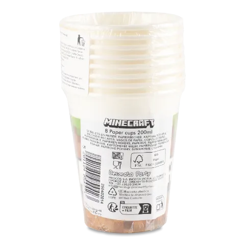 Стакани Minecraft паперові 200мл