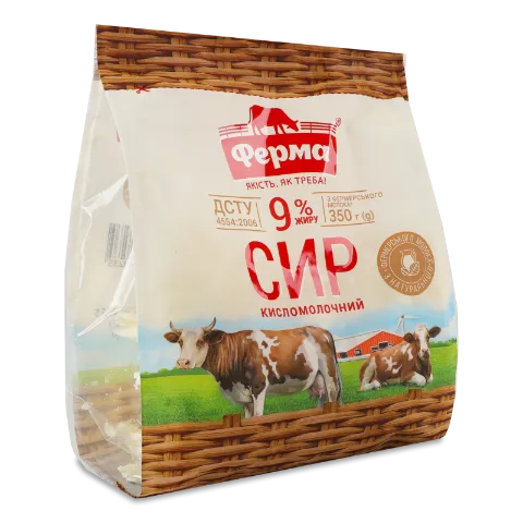 Сир кисломолочний «Ферма» 9%
