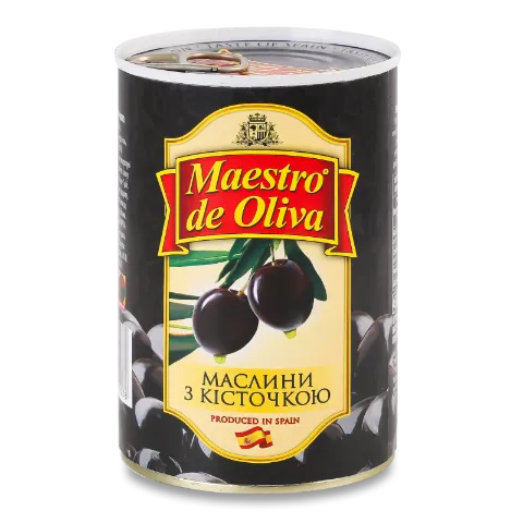 Маслини Maestro De Oliva з кісточкою з/б