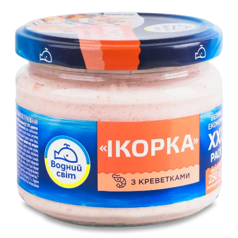 Паста «Водний світ» з ікри скандинавських риб з креветками