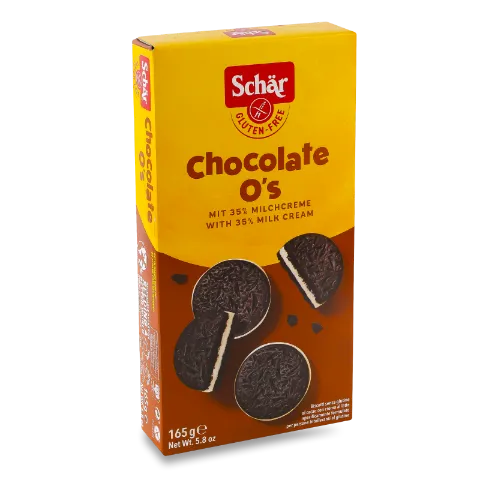 Печиво-сендвіч Schar Сhocolate O's з какао та кремовою начинкою