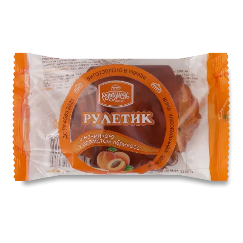 Рулетик «Рум'янець» з повидлом та ароматом абрикоса