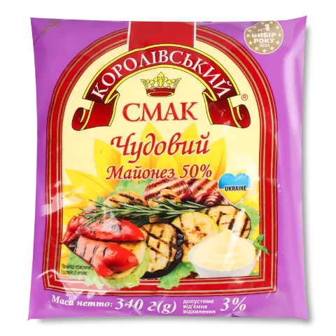 Майонез «Королівський смак» «Чудовий» 50% ф/п