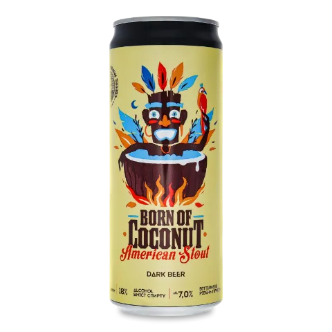 Пиво Mikki Brew Born of coconut темное н/ф ж/б